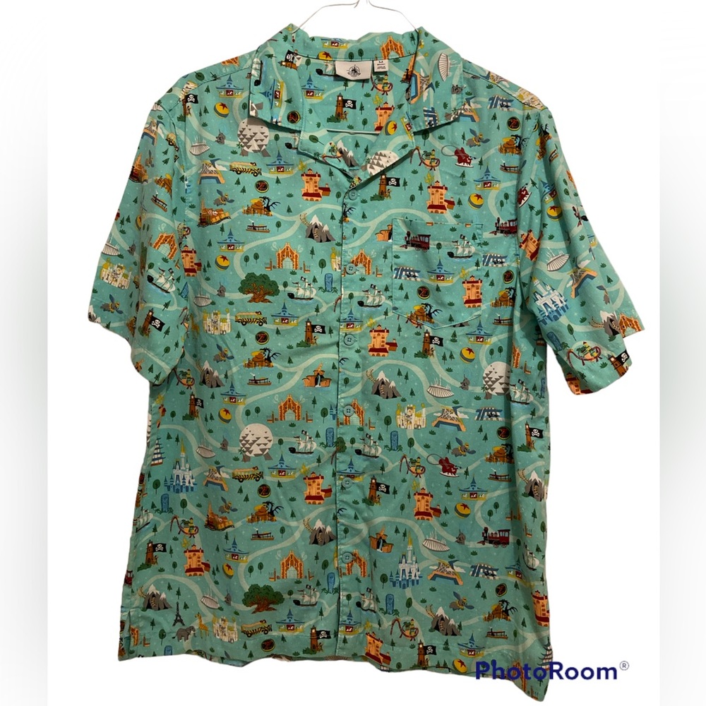 Disney Parks Short Sleeve Button-down Shirt